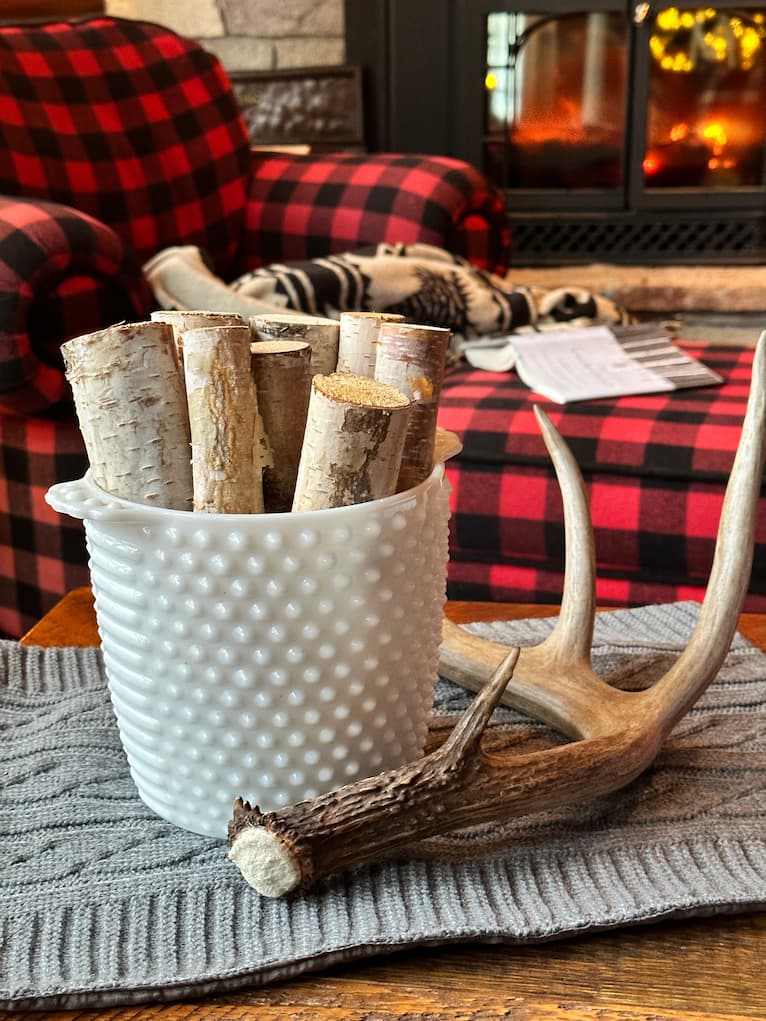 Winter Cabin Decor from the Thrift Store with Some DIY!