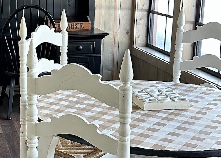 Painted Plaid Table