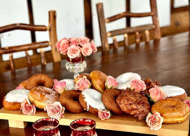 Donut Board with Roses