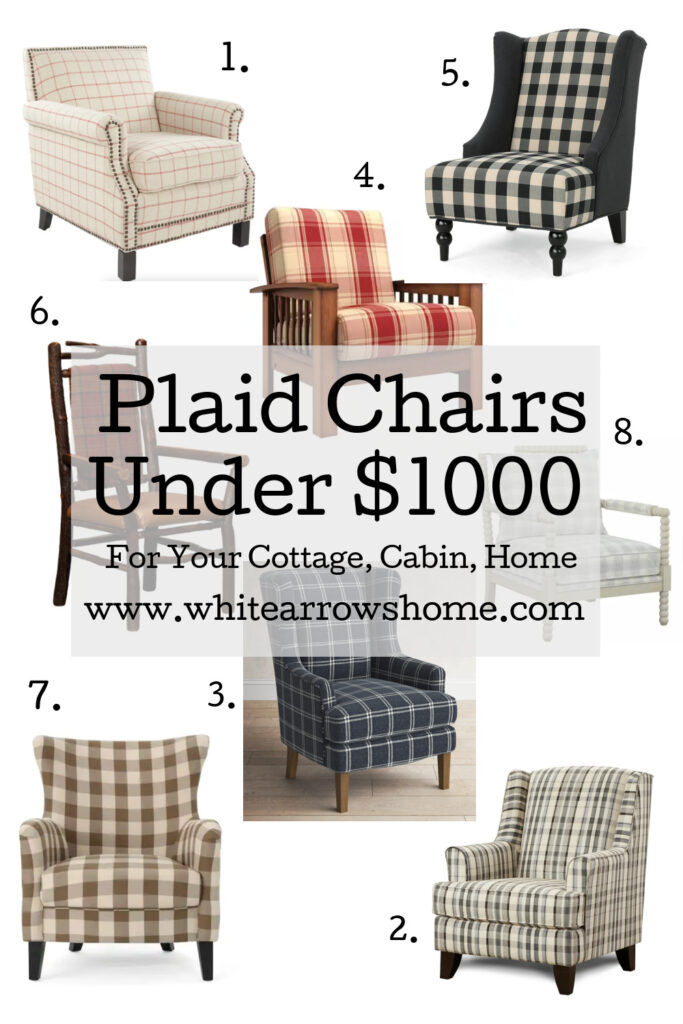 Buffalo Plaid Chairs ~ White Arrows Home
