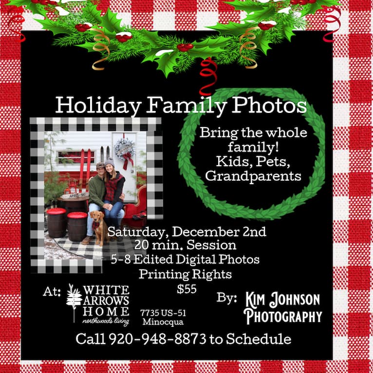 Holiday Family Photos at White Arrows Home
